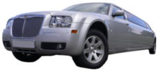 Wedding Limos - Silver Chrysler 300 stercted limousine (matching Chrysler 300 car also available)